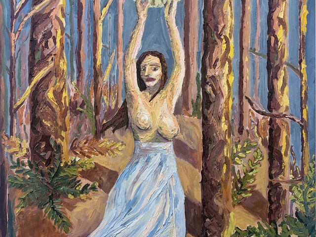 Ragana, Katrina Kuras, Winter 2019, 3ft x 4ft, oil on canvas