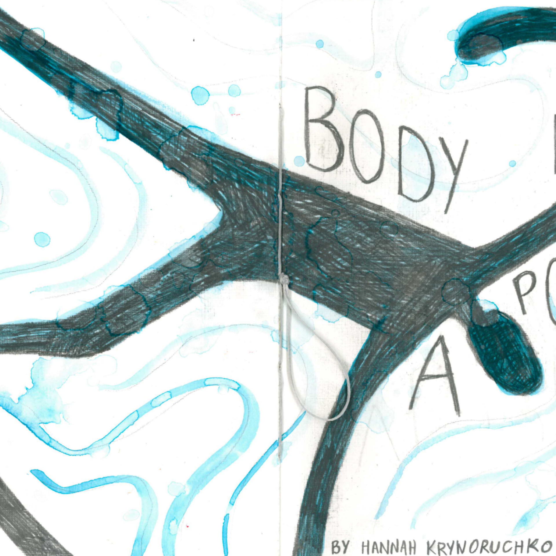 An illustration of a silouhette of a body in a pool.